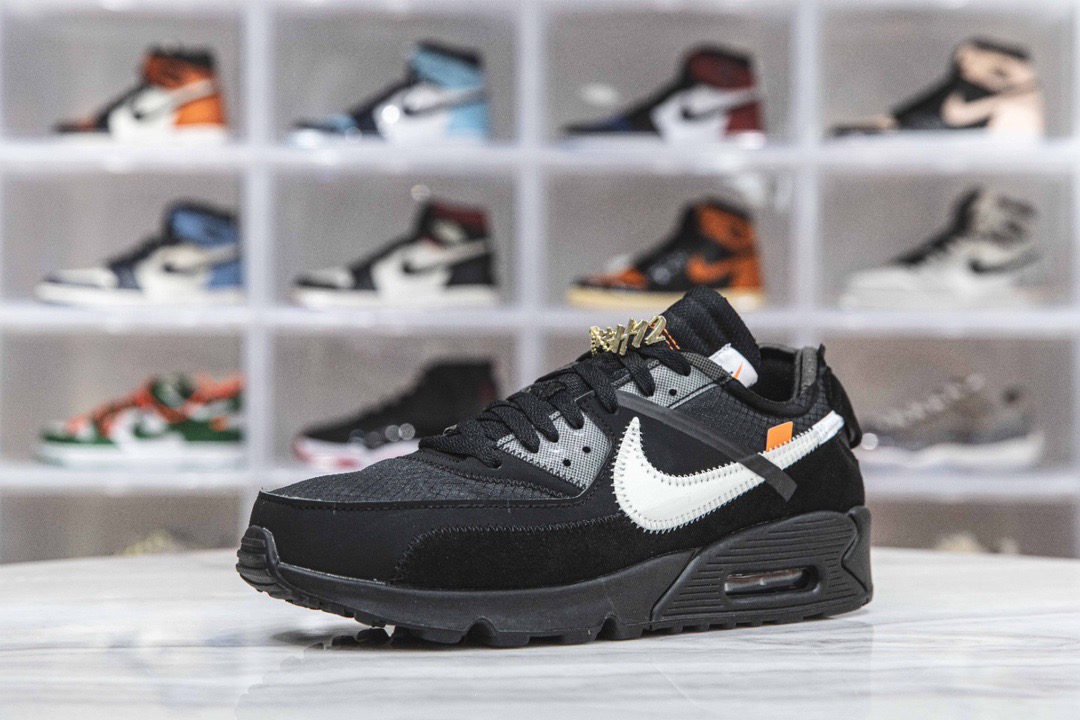 [NIKE] 나이키 X 오프화이트 에어맥스90 블랙 AA7293-001 남녀공용 (H12공장)