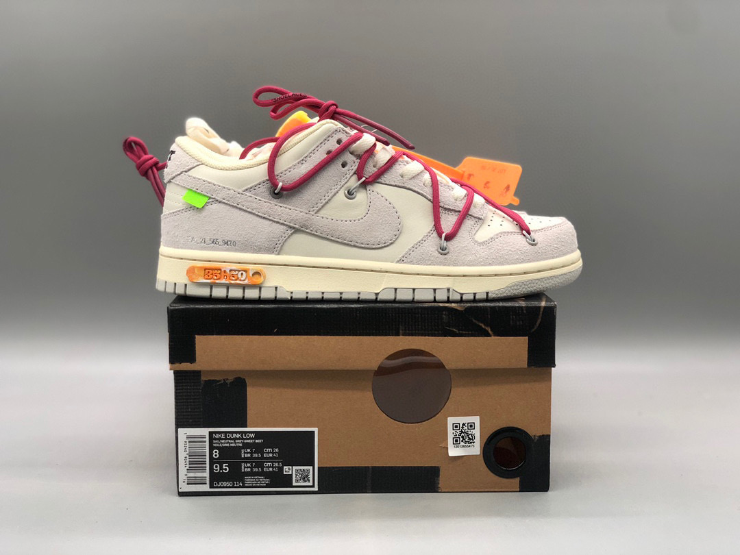 [NIKE] 오프화이트 x 나이키 덩크 로우 더 50 로트 35 The 50 DJ0950-114 남녀공용 (PKgod버전)